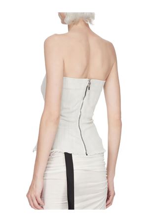 Top bustier Temple in denim elasticizzato lavato al latte RICK OWENS DRKSHDW | DS01F4127SDMW51